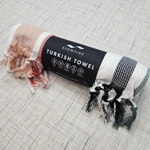 Slowtide Zoey Turkish Towel 100% Cotton Striped Beach Travel Wrap NEW - Picture 5 of 5